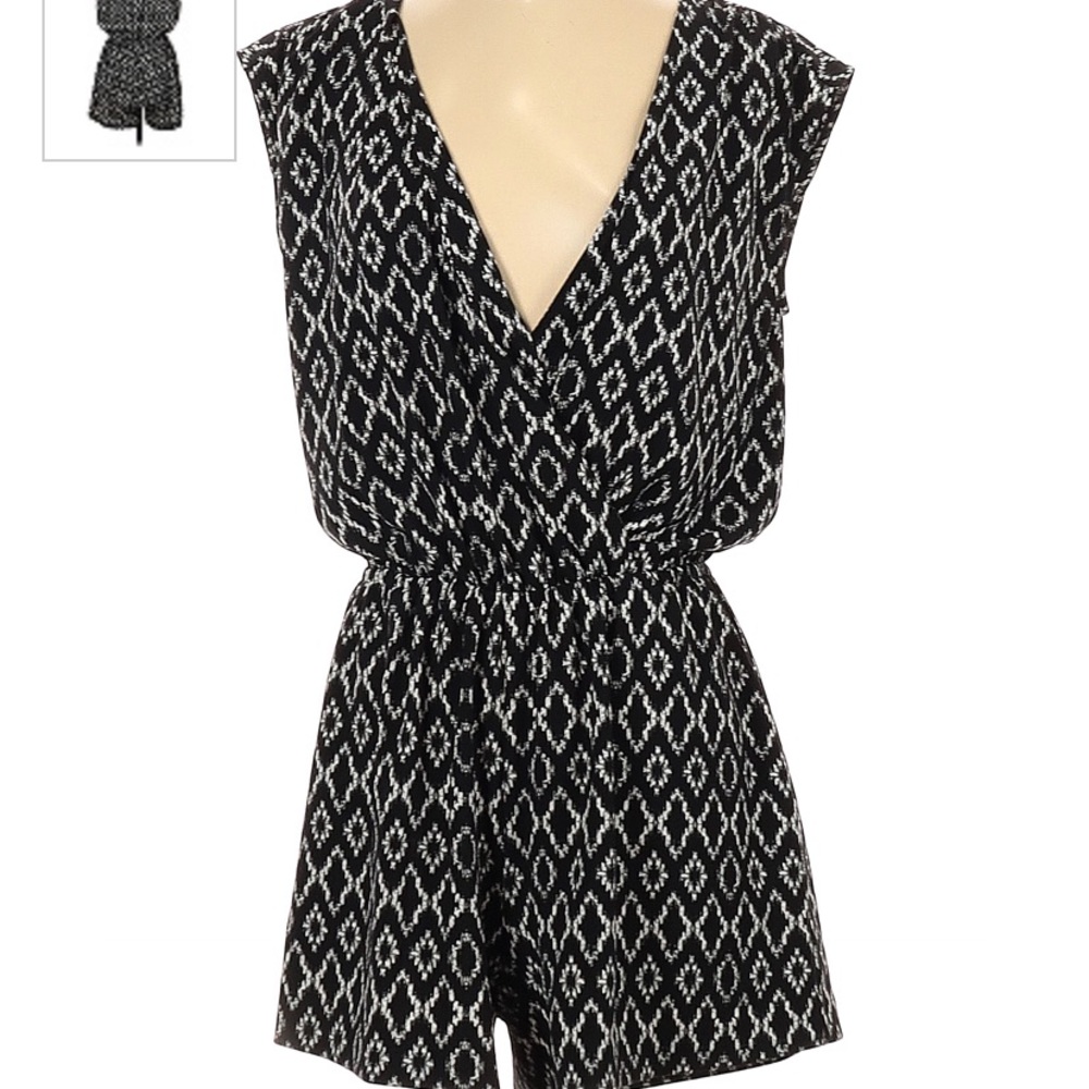Banana Republic Black & White Dressy Romper